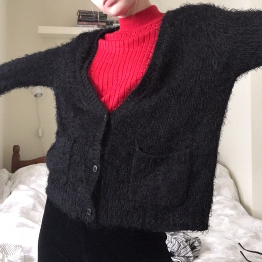 Fuzzy Black Topshop Sweater
